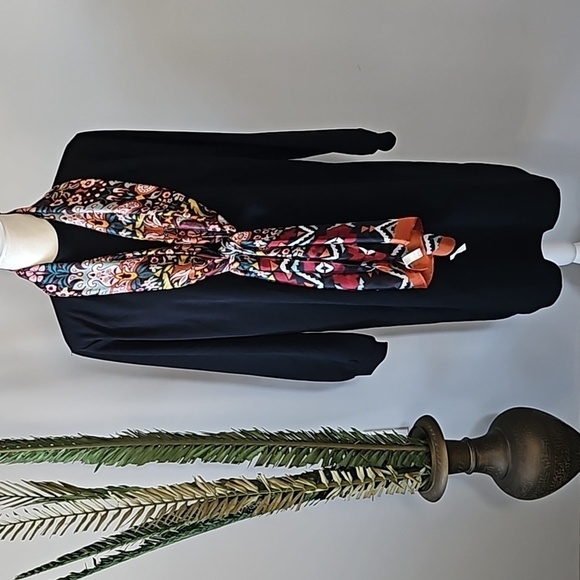 Maurices Black Mock Neck Long Sleeve Zip Back Dress NWT - Picture 10 of 14